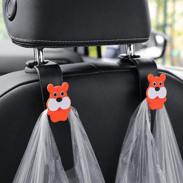 Car Headrest Hooks | Universal Back Seat Hanger for Bags & Accessories - Pack of 2