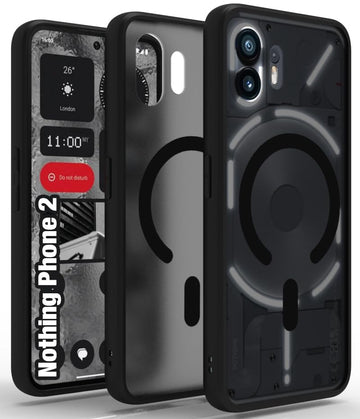 Nothing Phone 2 Back Cover Case | Sleek Hybrid - Matte Black Magnetic