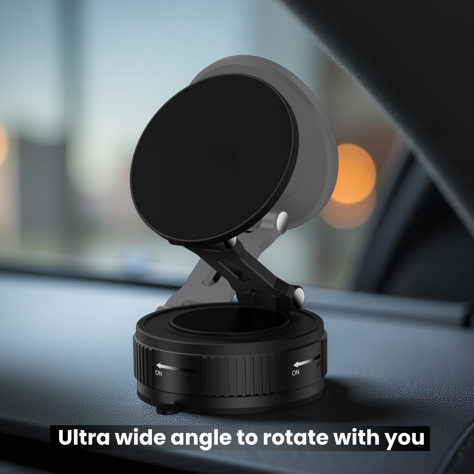 Magnetic Phone Holder | Adjustable Foldable Mount - AstroNexus Black