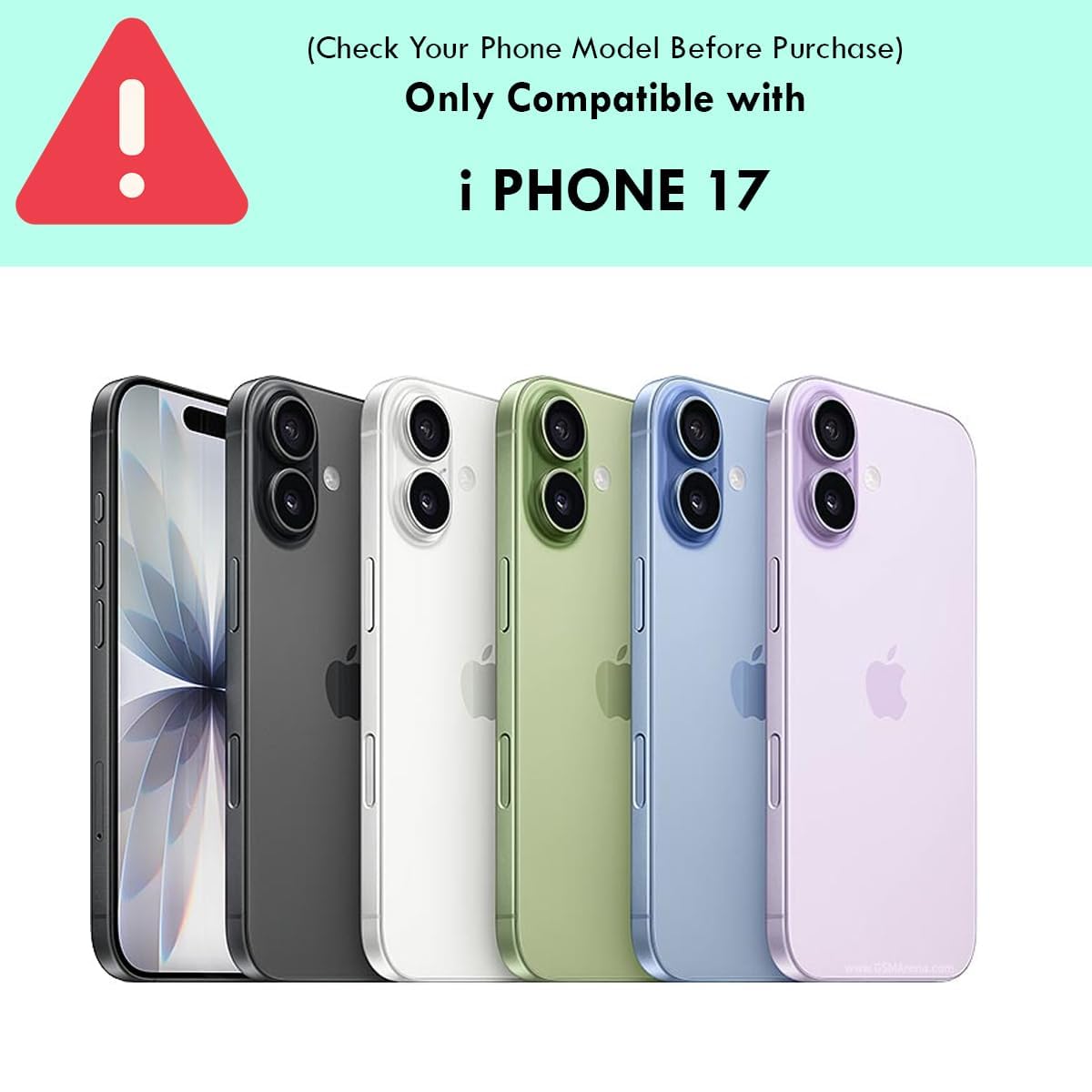 iPhone 17 Back Cover Case | Clear Hybrid - Smoke Magnetic White