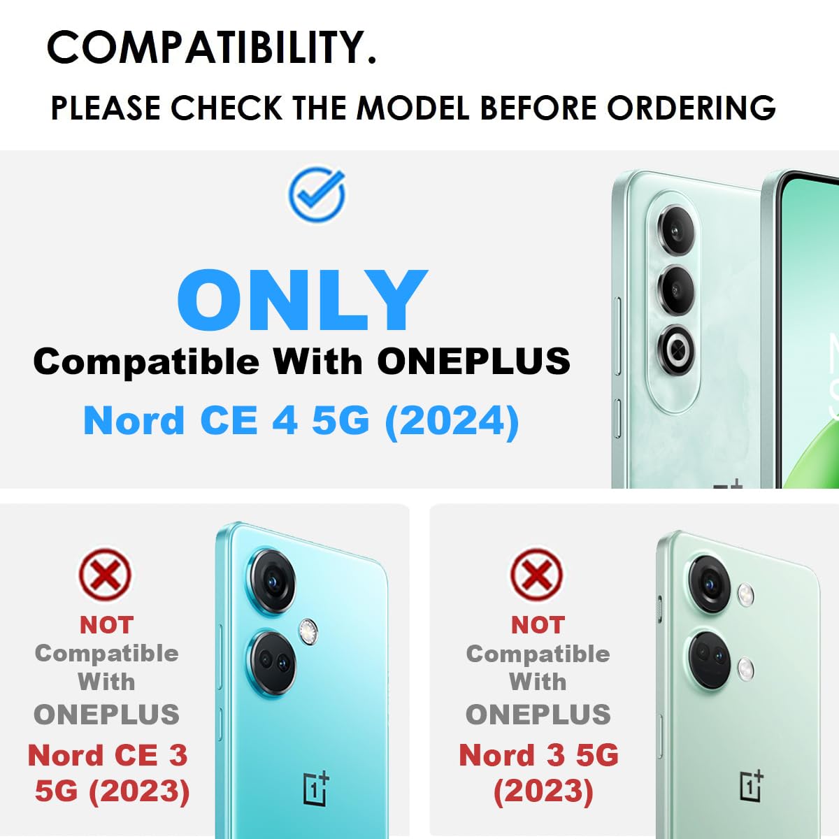 OnePlus Nord CE4 5G Back Cover Case | Tough Hybrid - Clear Black