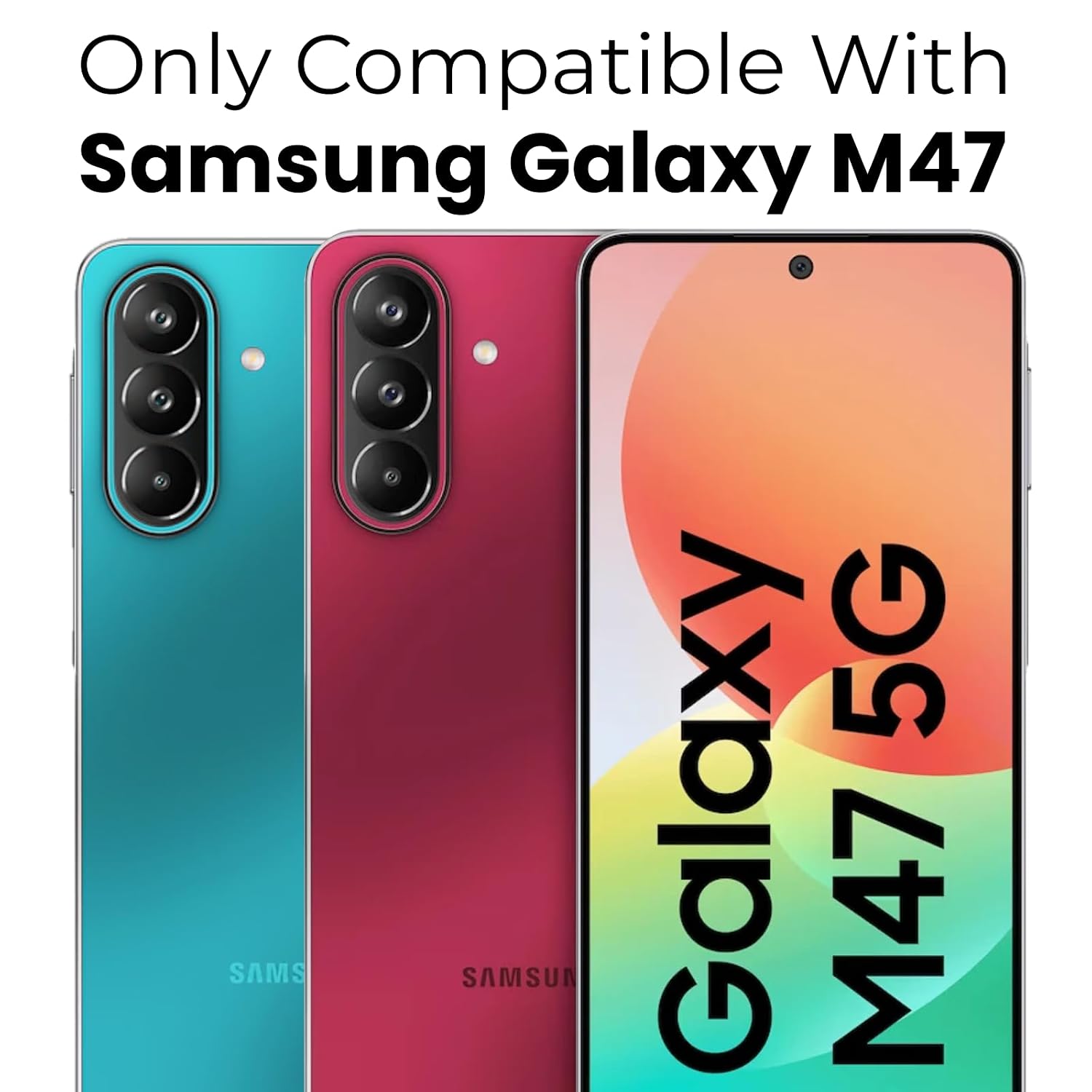 Samsung Galaxy M47 Back Cover Case | Clear Hybrid - Clear