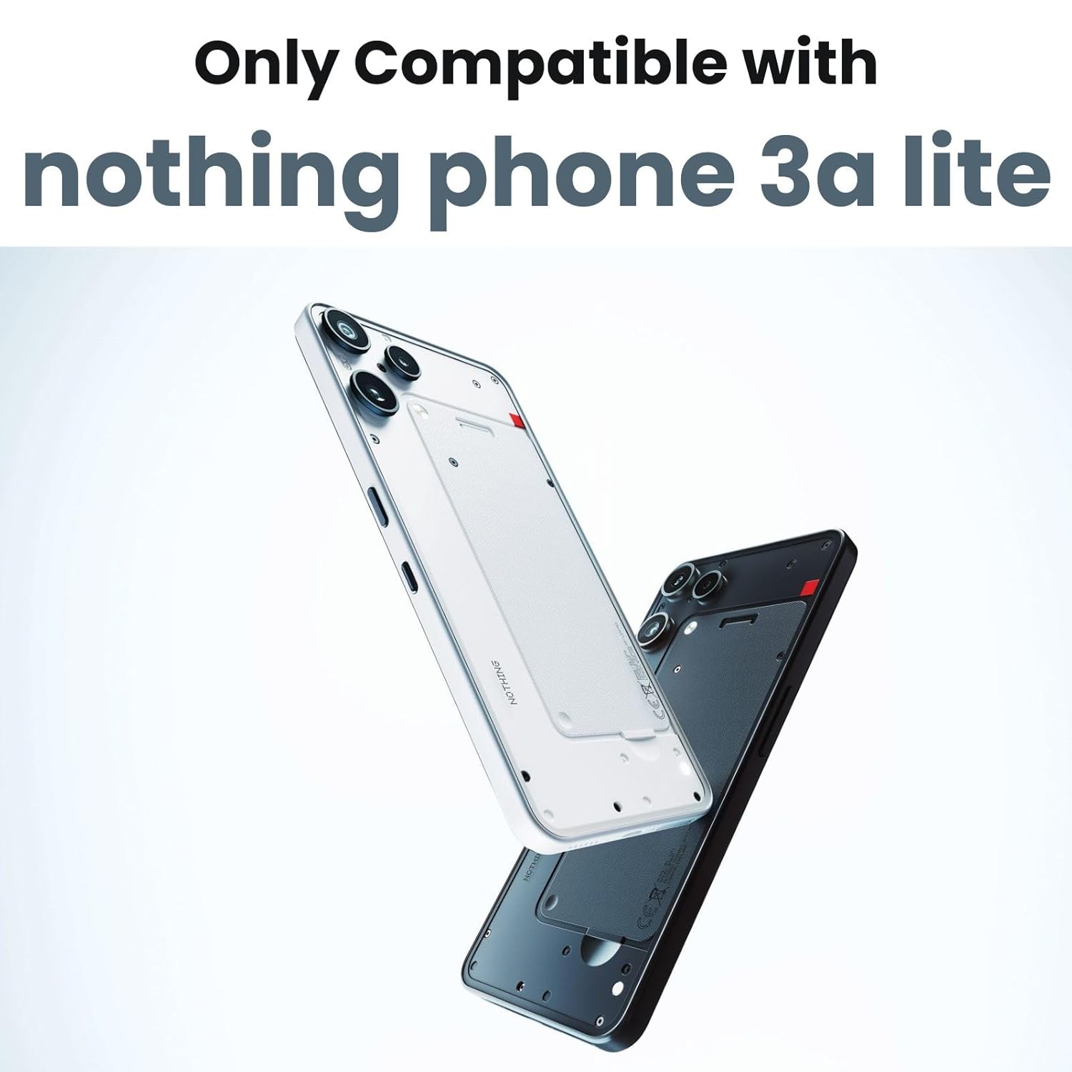 Nothing Phone 3a Lite 5G Back Cover Case | Clear Hybrid - Clear Black