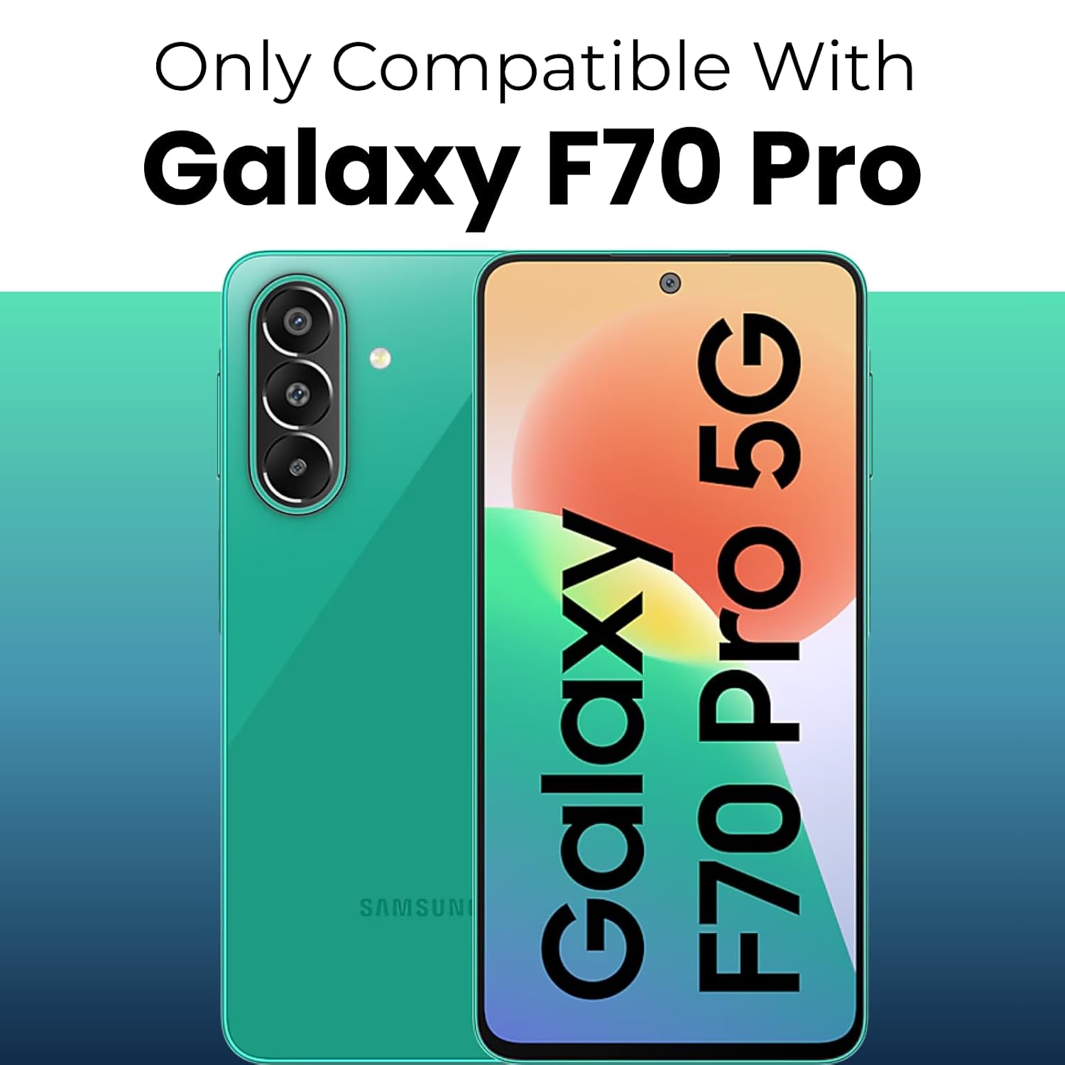 Samsung Galaxy F70 Pro Back Cover Case | Sleek Hybrid - Clear Black