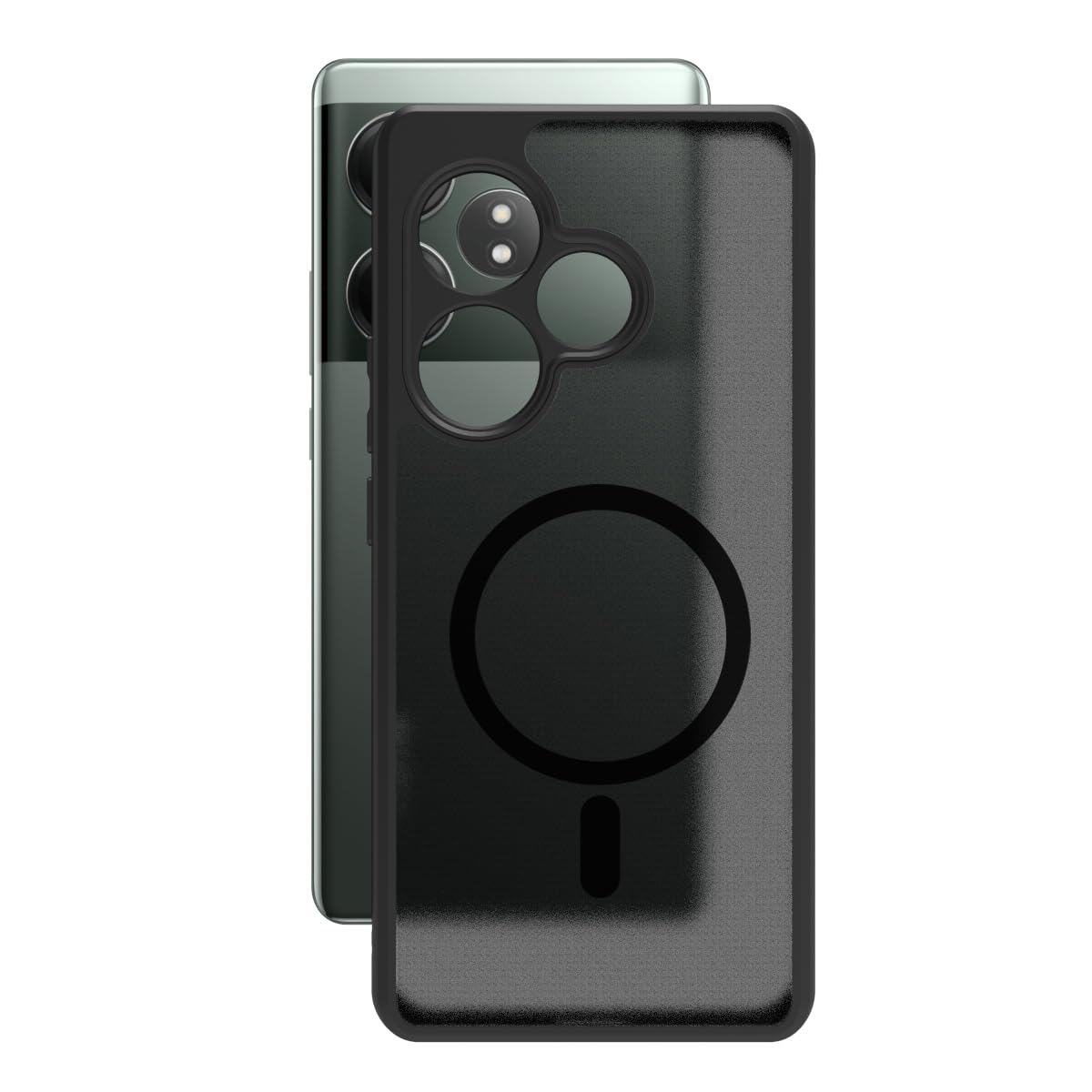 Realme GT 6 / GT 6T 5G Back Cover Case | Sleek Hybrid - Matte Black Magnetic
