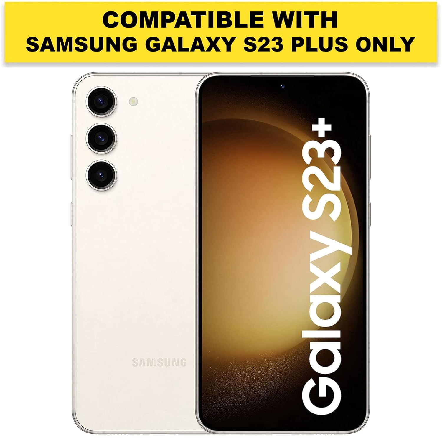 Samsung Galaxy S23 Plus Back Cover Case | Sleek Hybrid - Clear Black