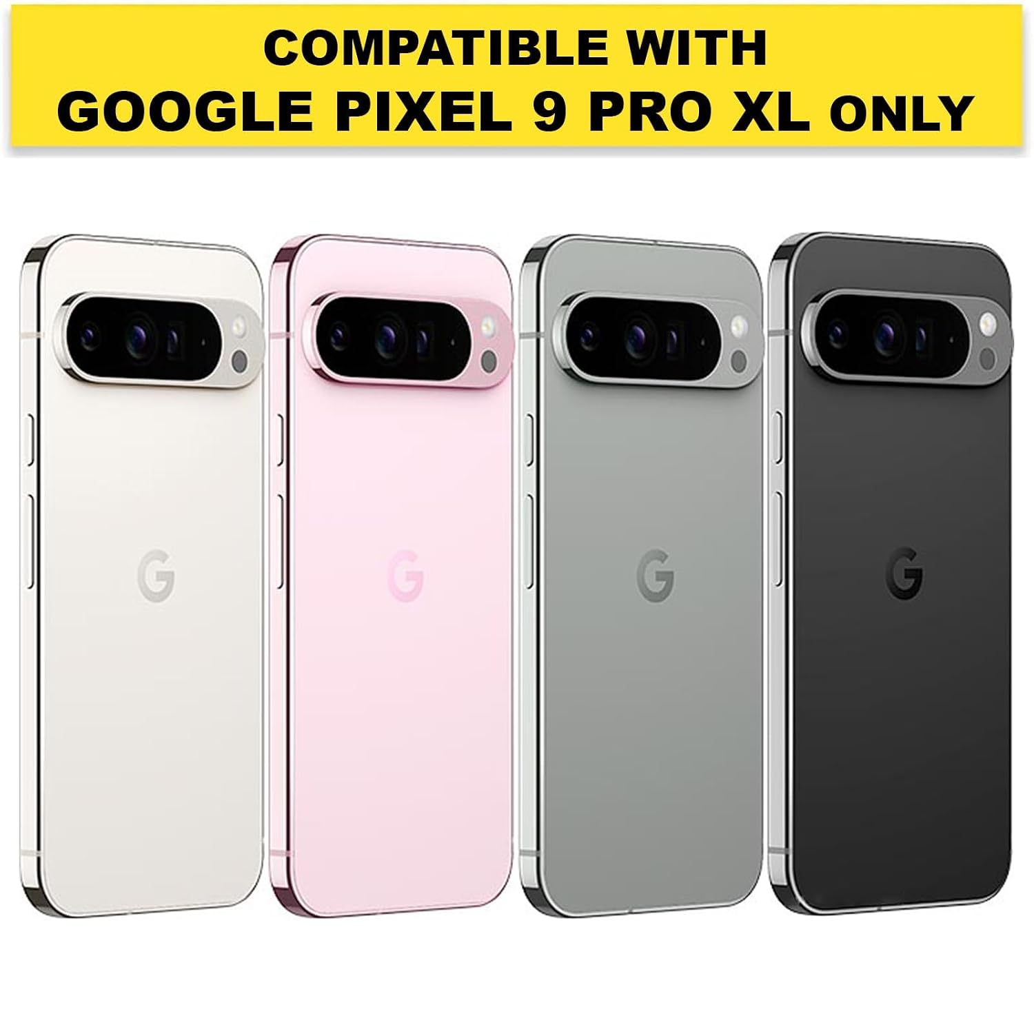 Google Pixel 9 Pro XL Back Cover Case | Sleek Hybrid - Matte Black Magnetic