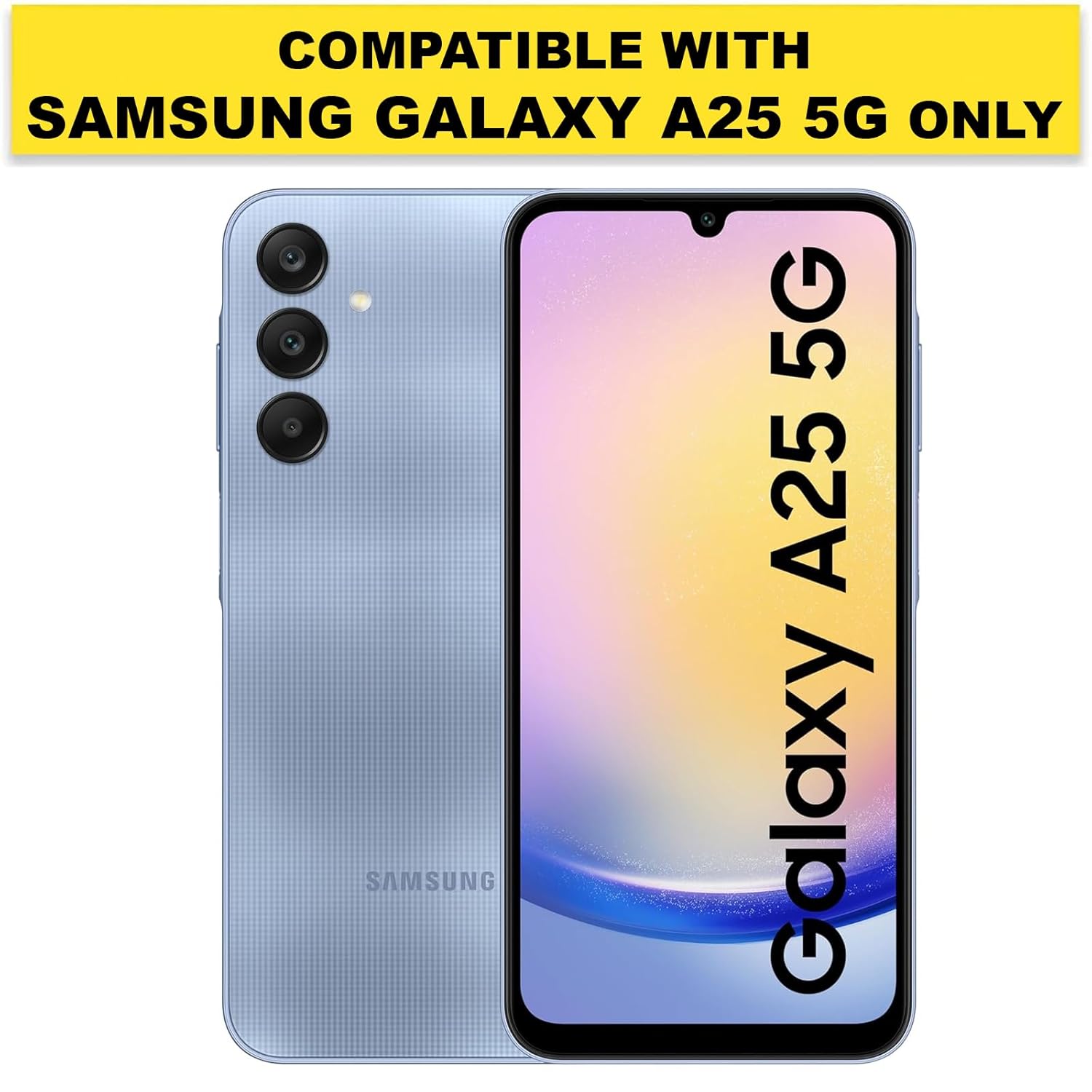 Samsung Galaxy A25 5G Back Cover Case | Tough Hybrid - Clear Black