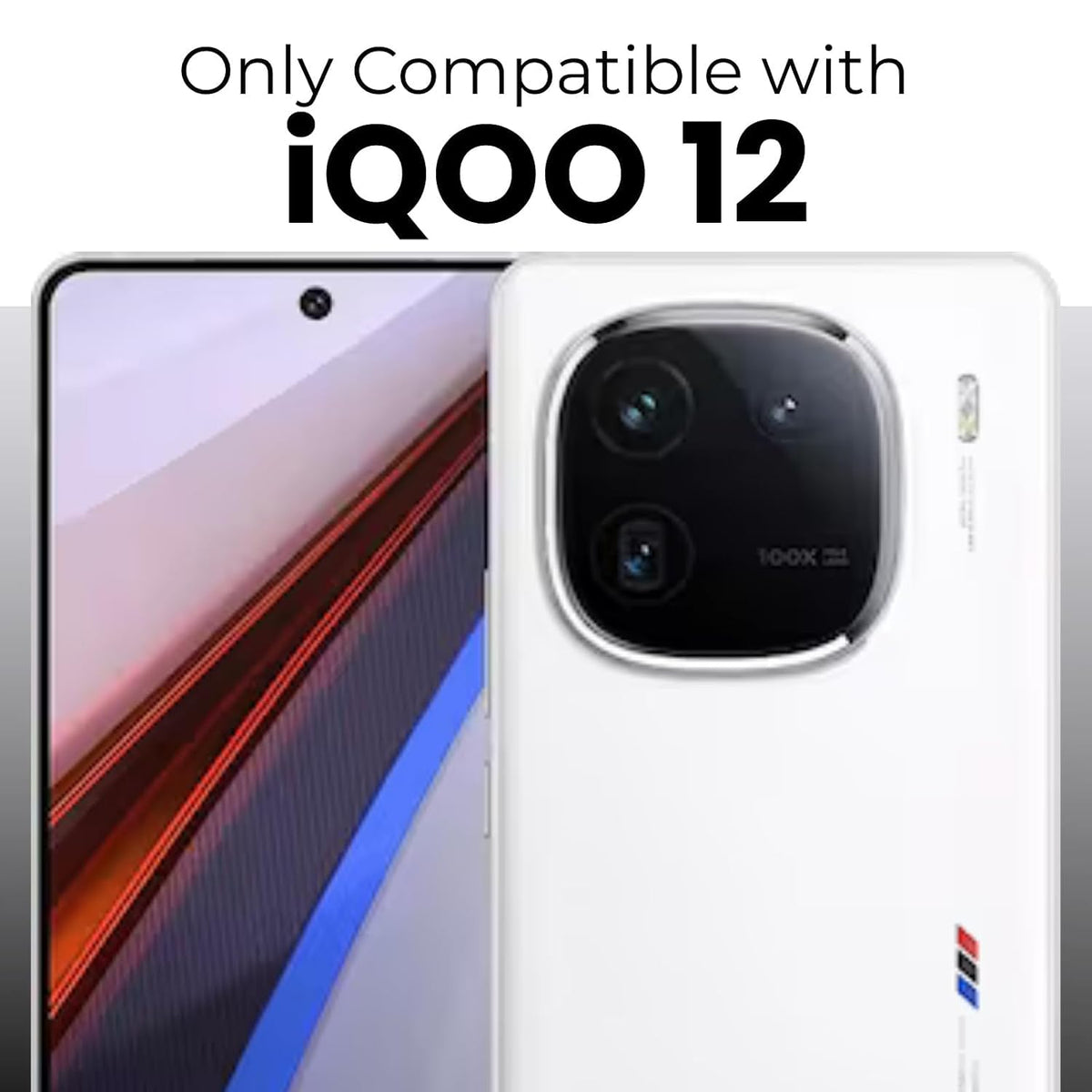 iQOO 12 5G Back Cover Case | Sleek Hybrid - Matte Black Magnetic