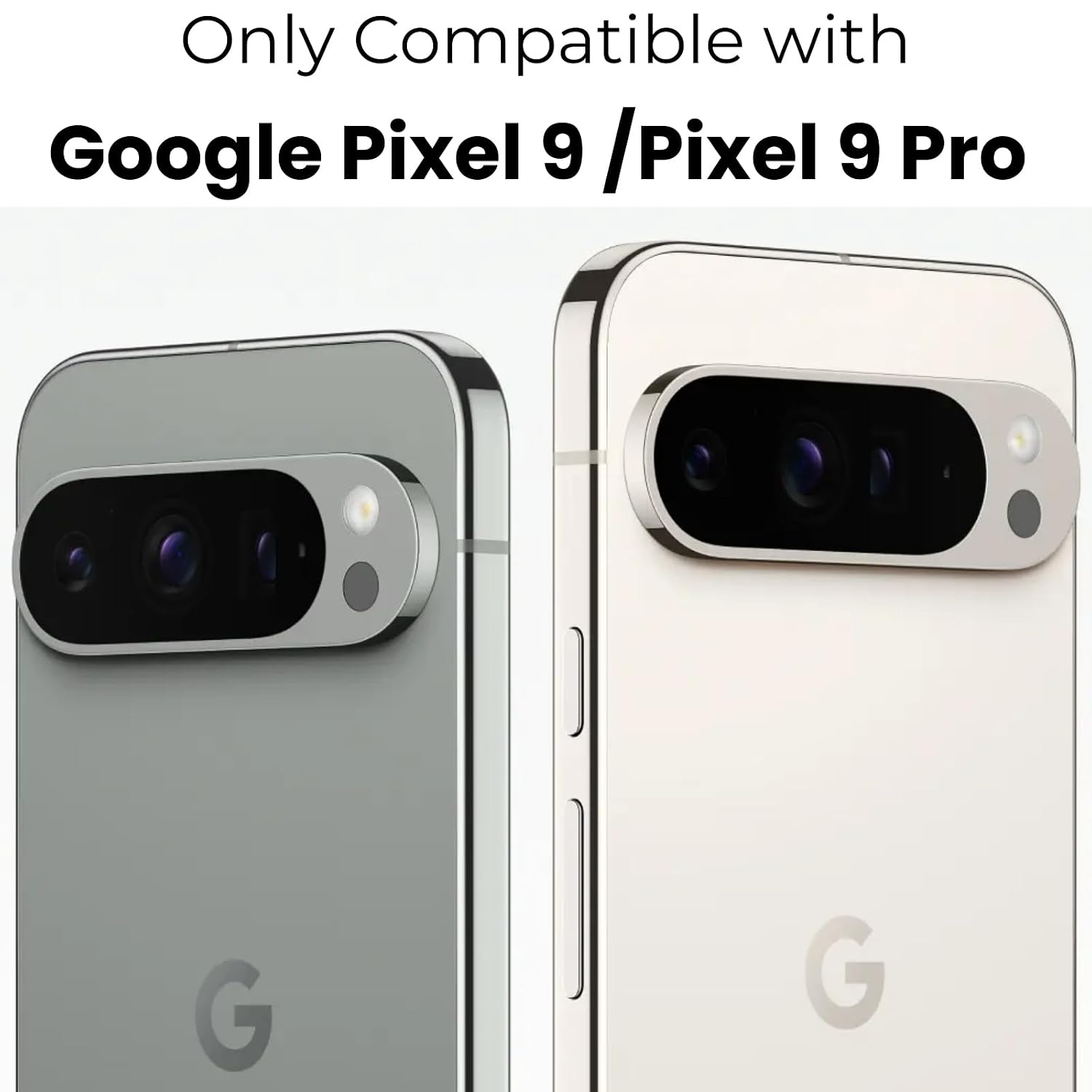 Google Pixel 9 / Pixel 9 Pro Ring Stand Back Cover Case | Sleek Hybrid - Clear Black Ring Stand