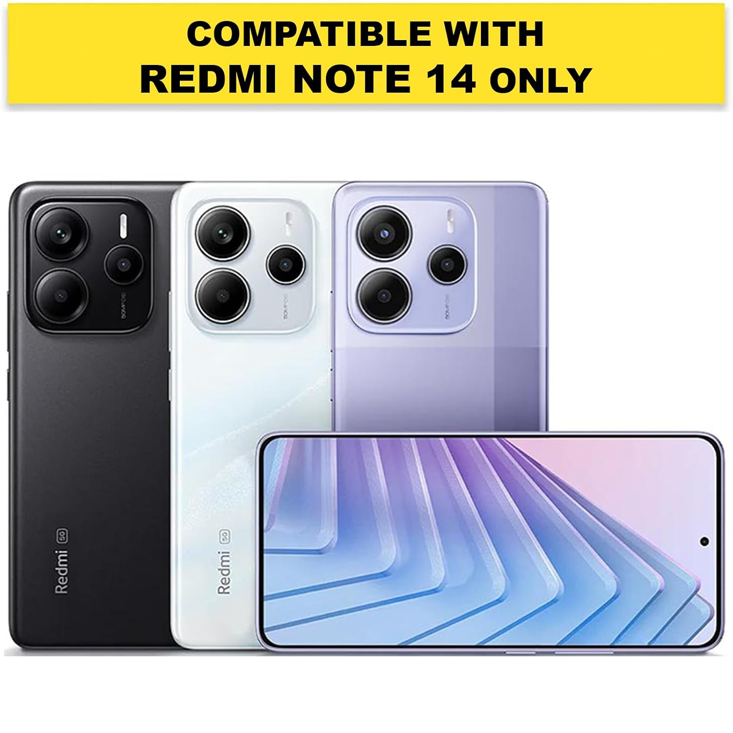 Redmi Note 14 5G Back Cover Case | Sleek Hybrid - Clear