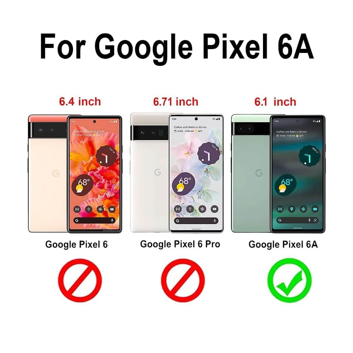Google Pixel 6A Back Cover Case | Clear Hybrid - Clear