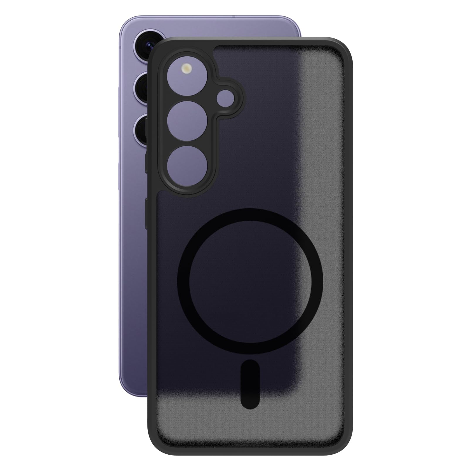 Samsung Galaxy S24 5G Back Cover Case | Sleek Hybrid - Matte Black Magnetic