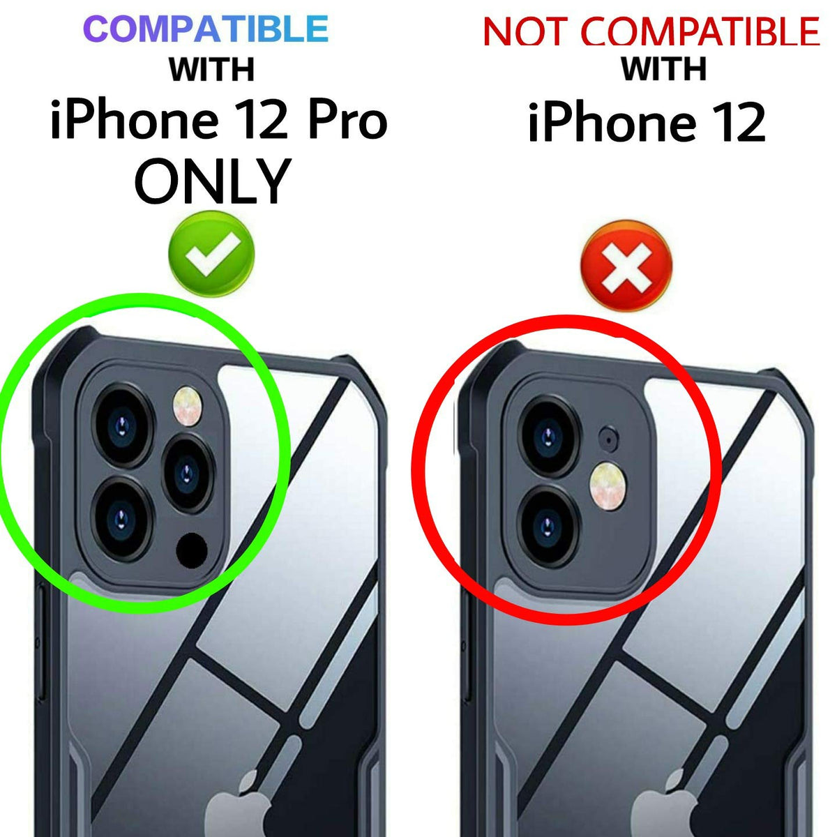 iPhone 12 Pro Back Cover Case |  Xundd  - Black