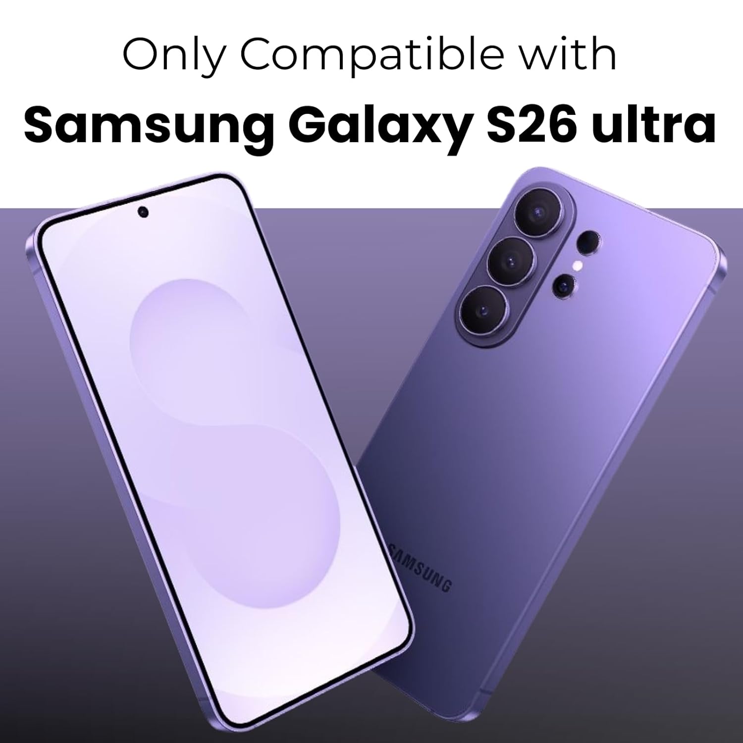 Samsung Galaxy S26 Ultra Back Cover Case | Clear Hybrid - Clear Black
