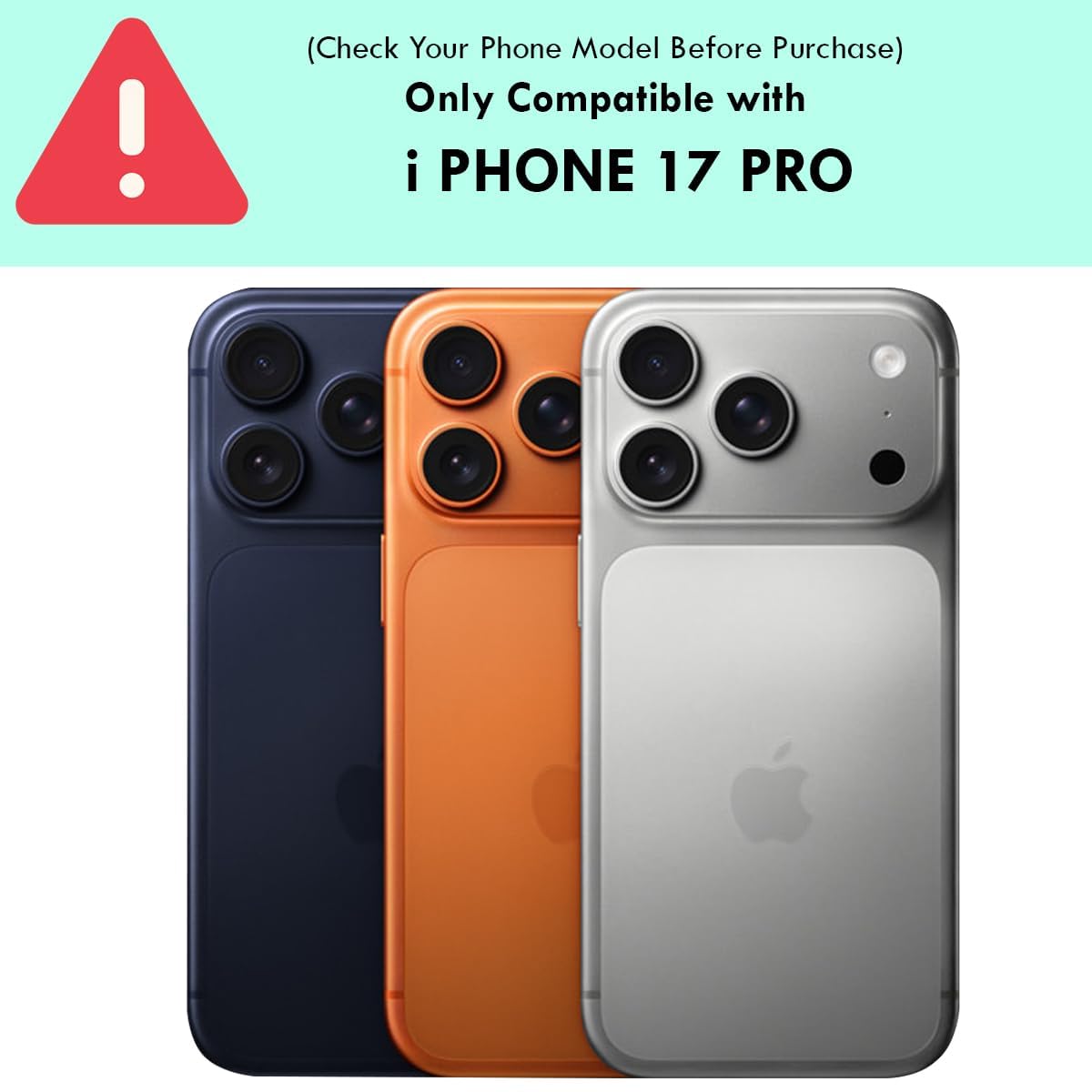 iPhone 17 Pro Back Cover Case | Clear Hybrid - Clear Black Magnetic