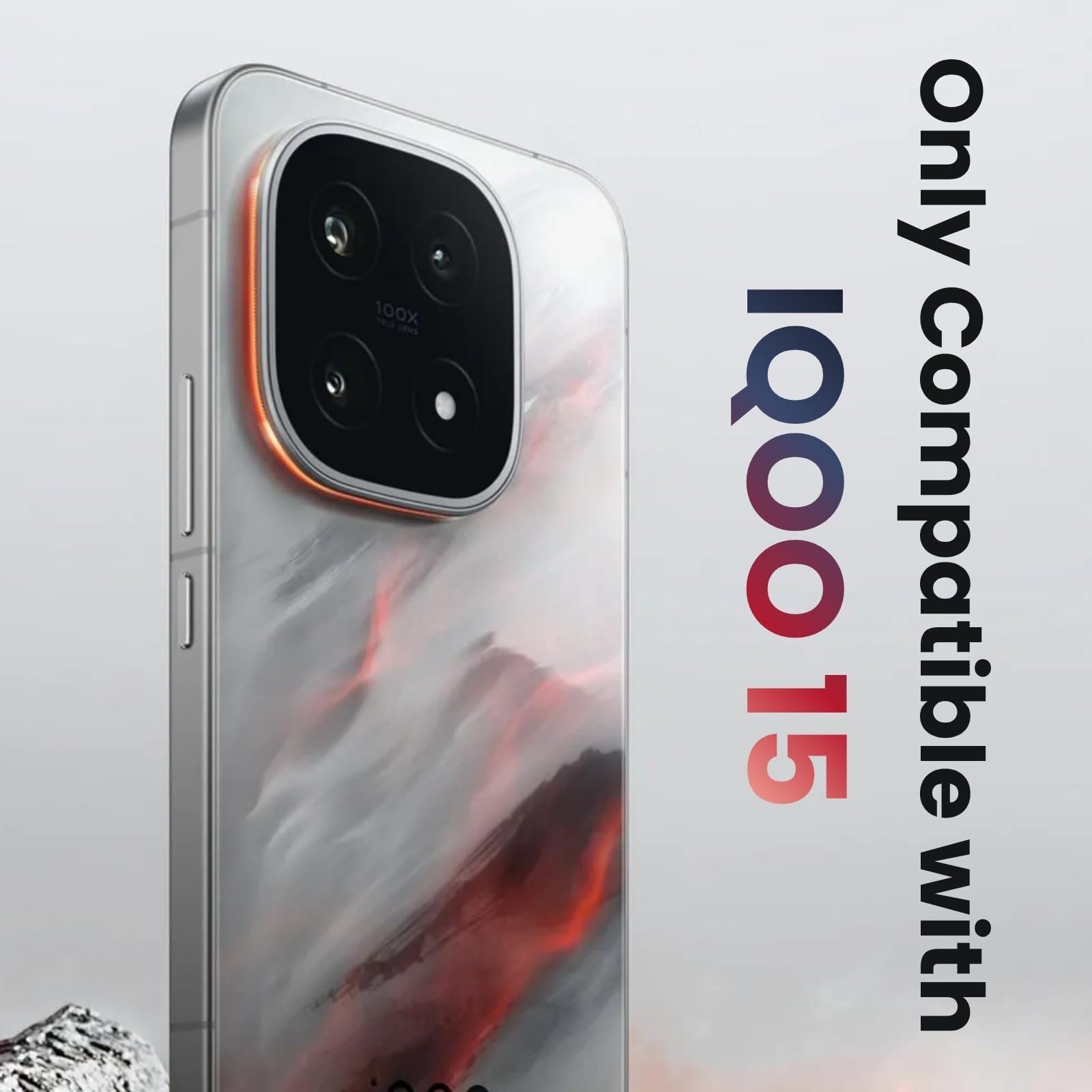 iQOO 15 5G Back Cover Case | Sleek Hybrid - Matte Black Magnetic