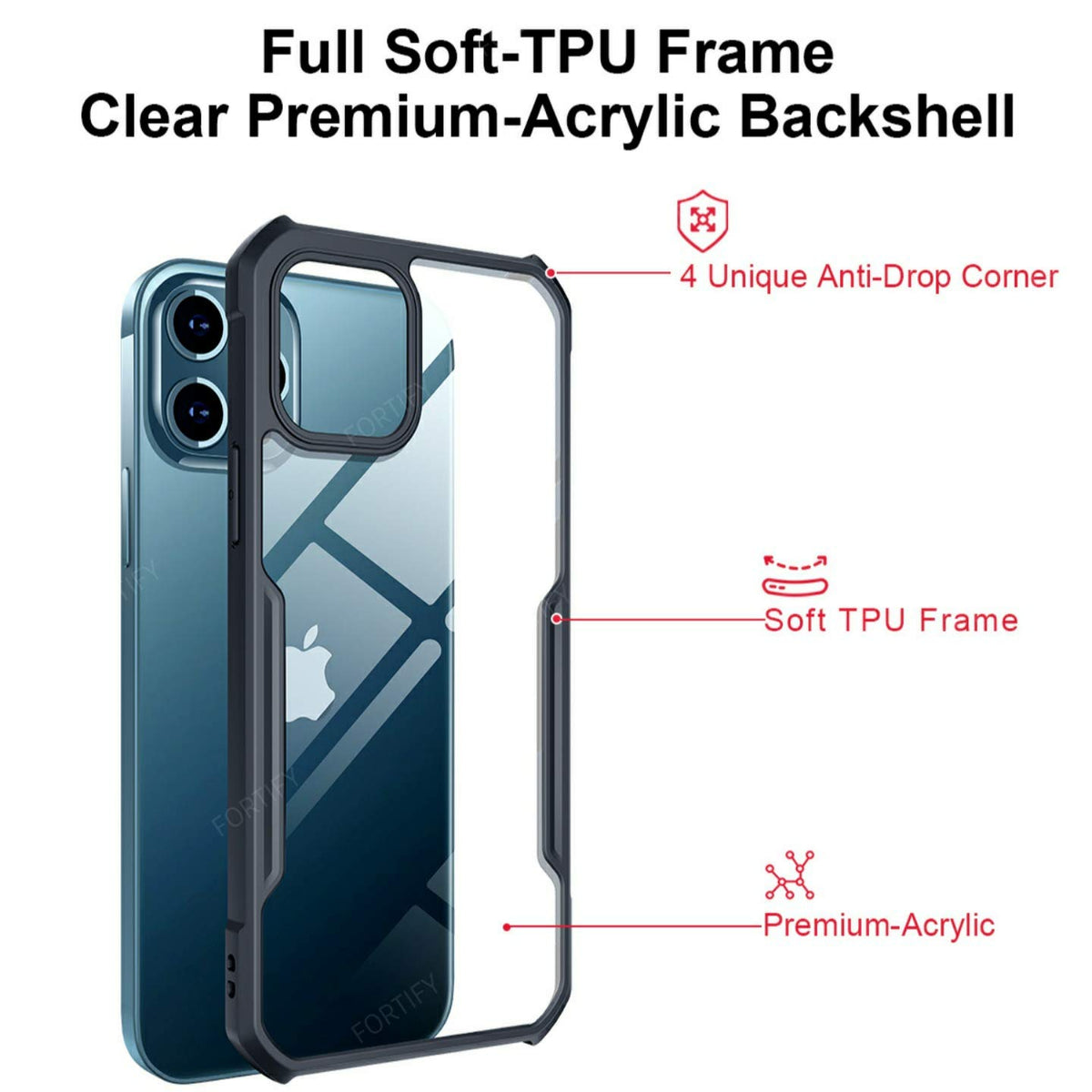 iPhone 12 Mini Back Cover Case | Xundd - Black