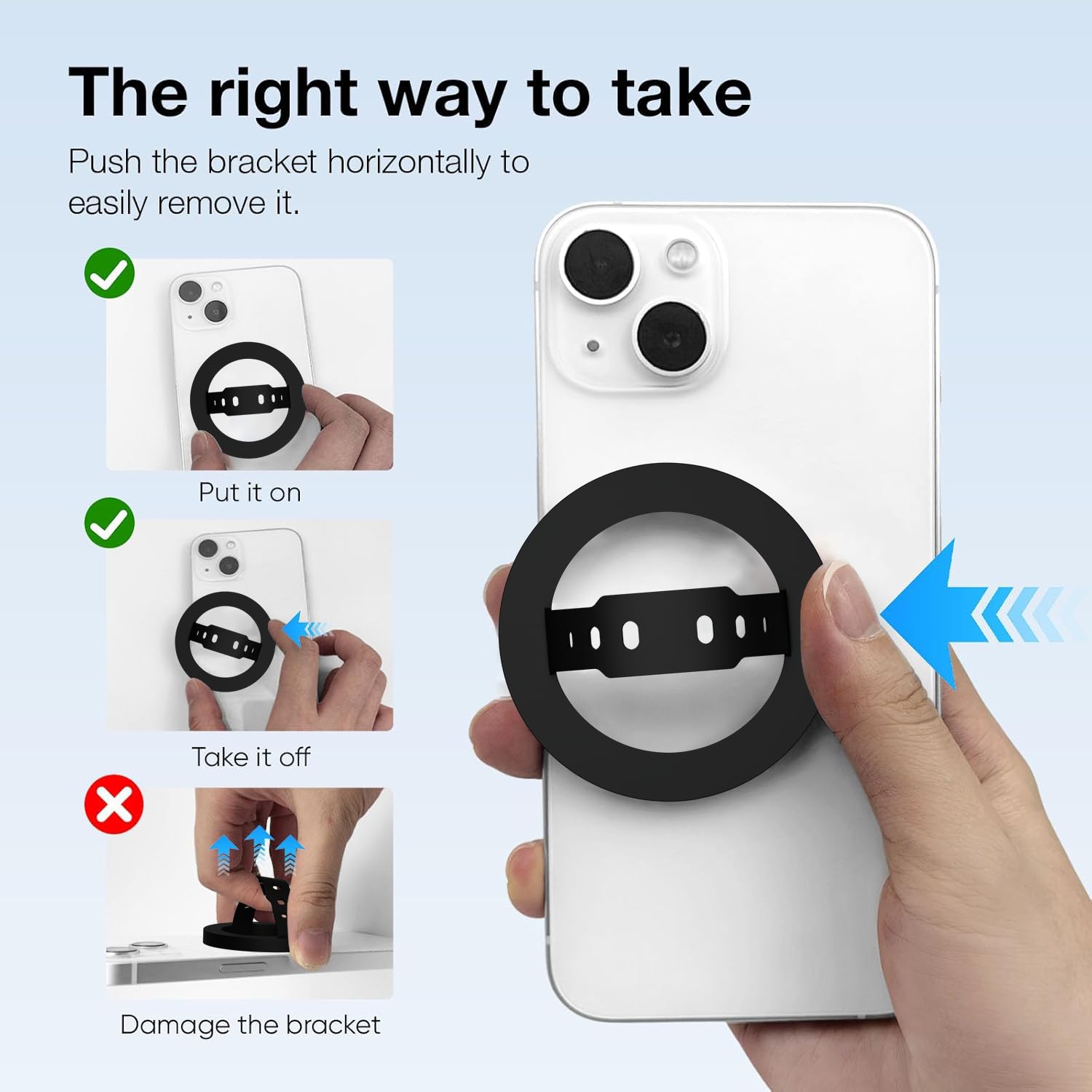 Magnetic Phone Grip | Silicone Finger Loop - Silcy Black