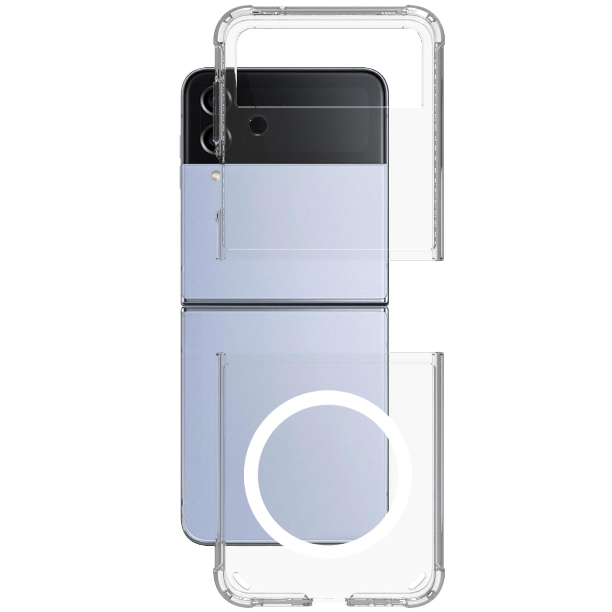 Samsung Galaxy Z Flip 4 Back Cover Case | Clear Hybrid - Clear Magnetic