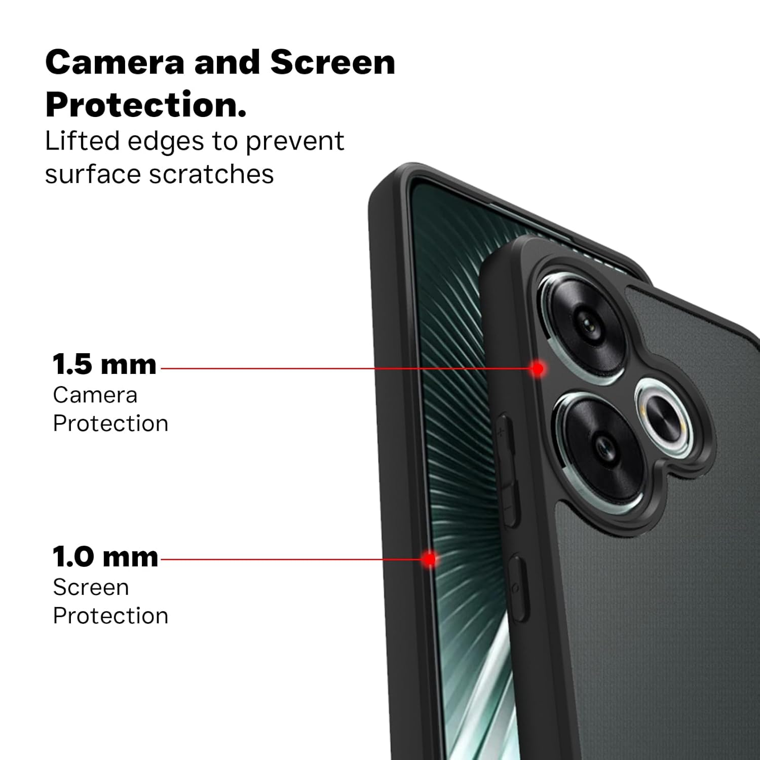 Poco F6 5G Back Cover Case | Sleek Hybrid - Matte Black