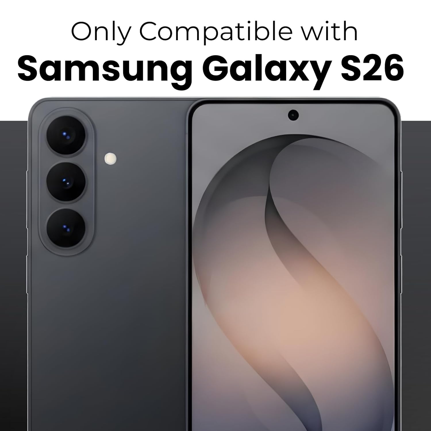 Samsung Galaxy S26 Back Cover Case | Sleek Hybrid - Matte Black