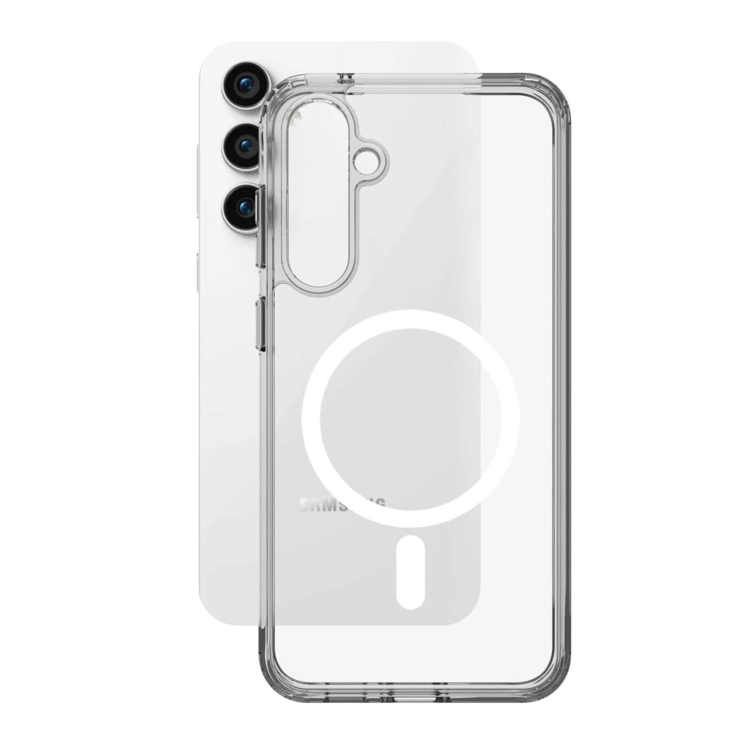 Samsung Galaxy S23 FE Back Cover Case | Sleek Hybrid - Clear Magnetic