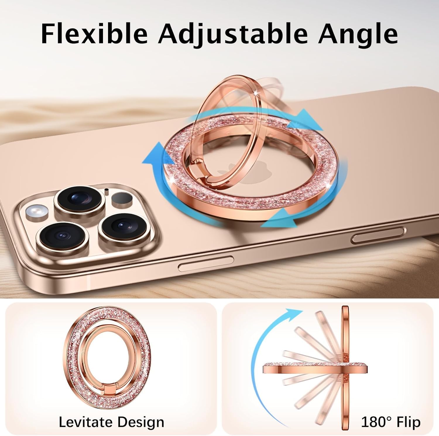 MagSafe Phone Grip & Stand | Ring Holder - Eternal Rose Gold