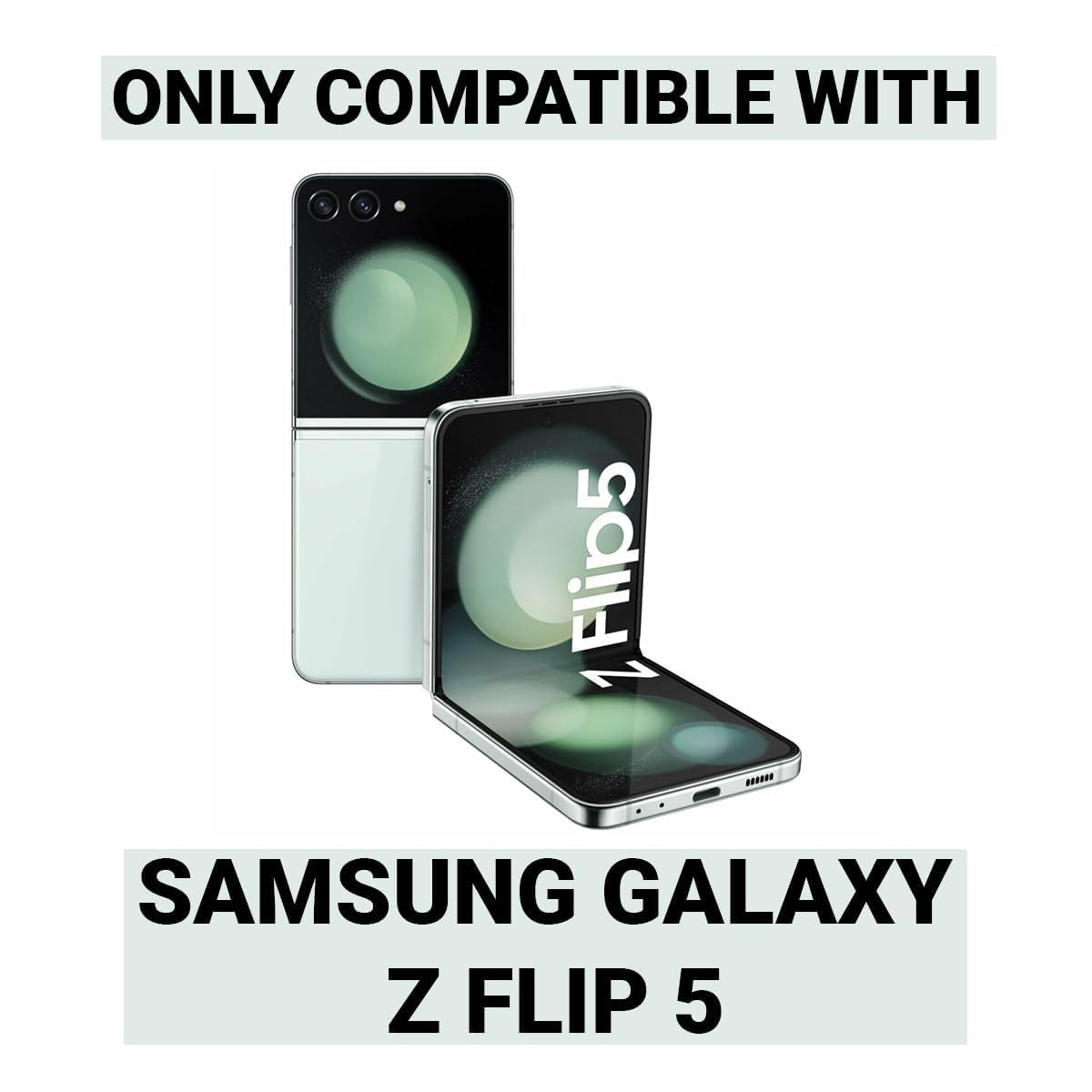 Samsung Galaxy Z Flip 5 Back Cover Case | Sleek Hybrid - Matte Black Magnetic