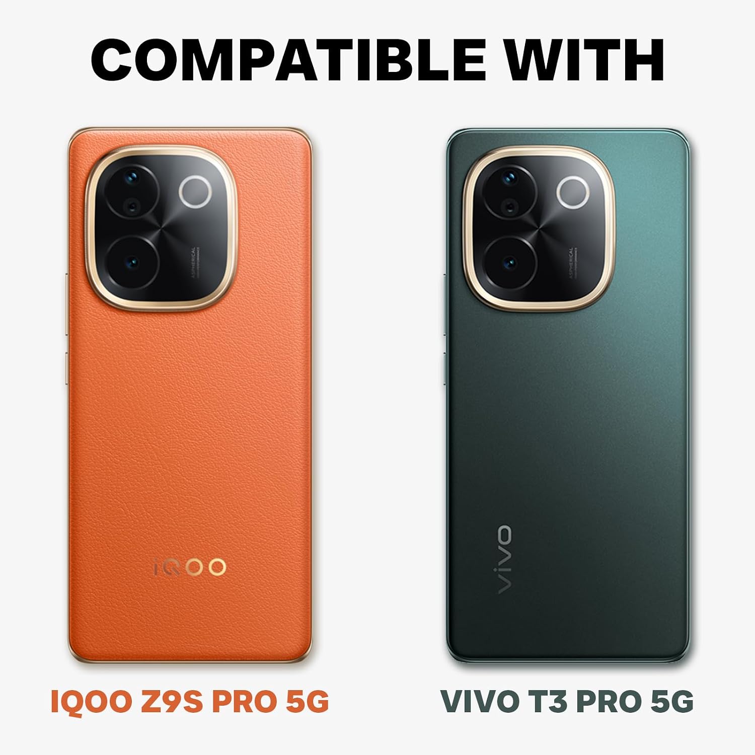 iQOO Z9s Pro/ Vivo T3 Pro Back Cover Case | Sleek Hybrid - Clear