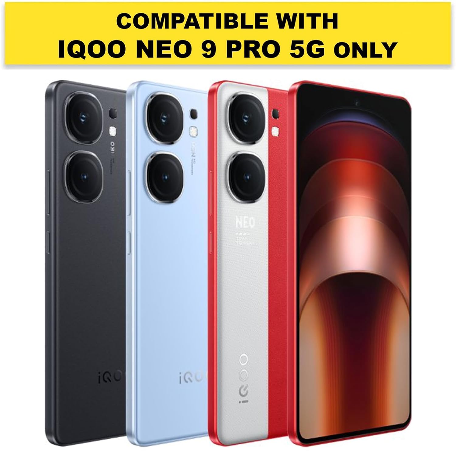 iQOO Neo 9 Pro 5G Back Cover Case | Sleek Hybrid - Matte Black