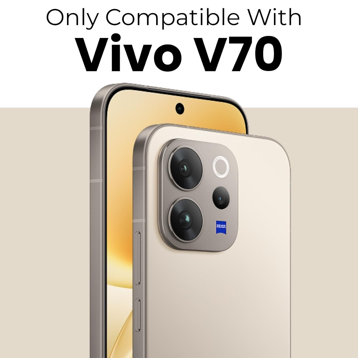 Vivo V70 / V70 Elite 5G Back Cover Case | Sleek Hybrid - Matte Black Magnetic