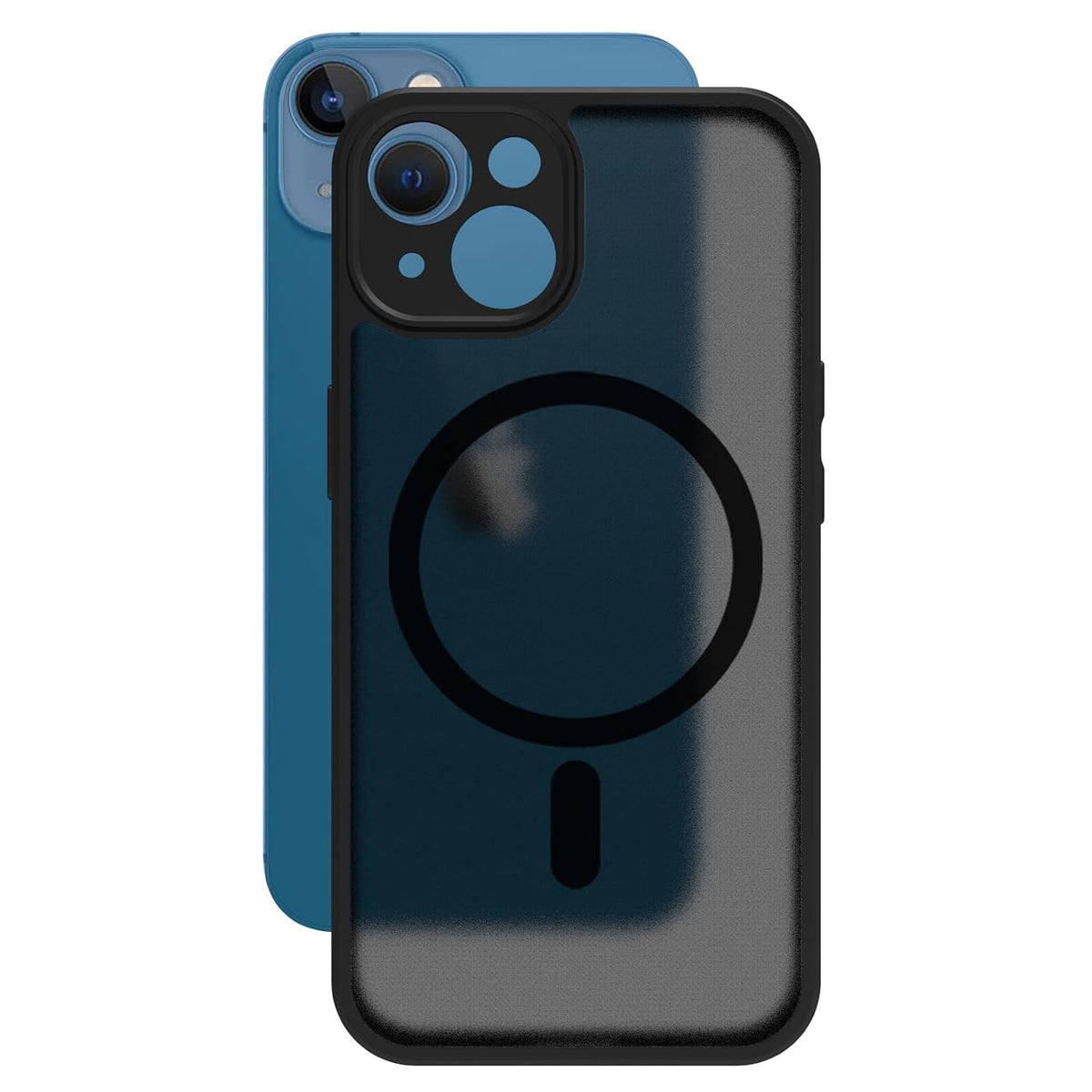 iPhone 13 Back Cover Case | Sleek Hybrid - Matte Black Magnetic