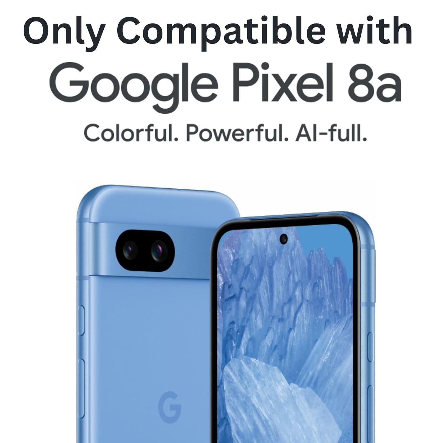 Google Pixel 8A Back Cover Case | Clear Hybrid - Clear Black Magnetic