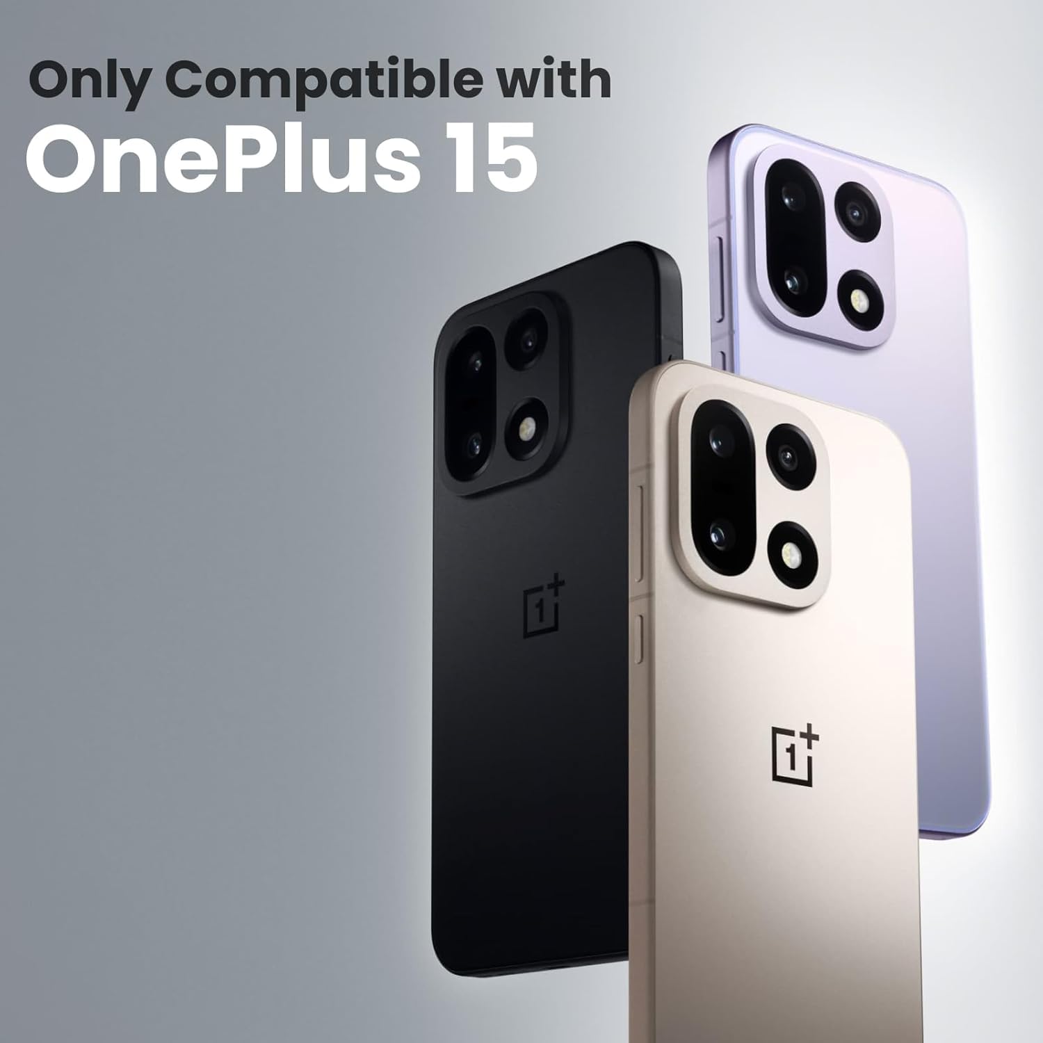 OnePlus 15 Back Cover Case | Sleek Hybrid - Matte Black Magnetic