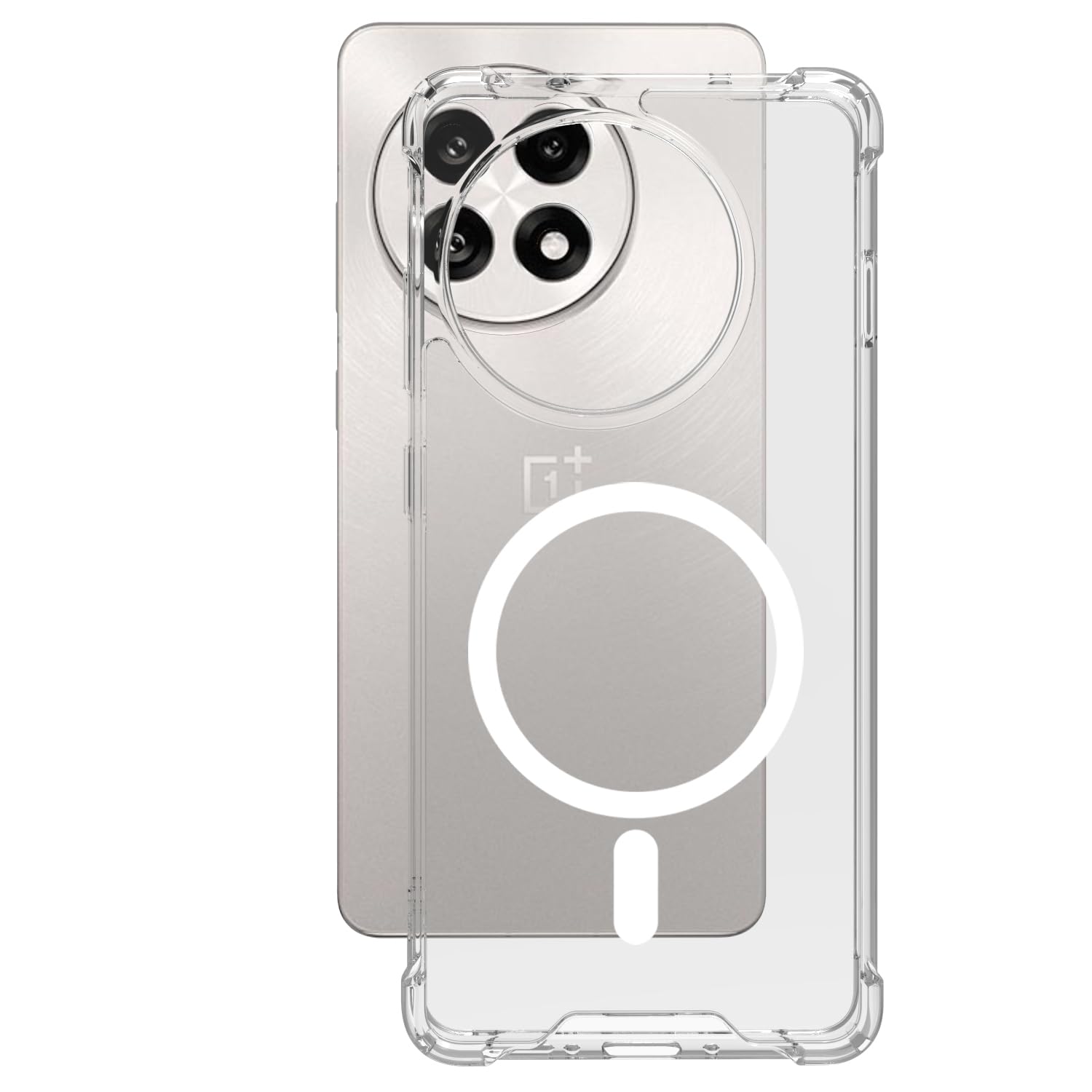 OnePlus 13R 5G Back Cover Case | Clear Hybrid - Clear Smoke Magnetic