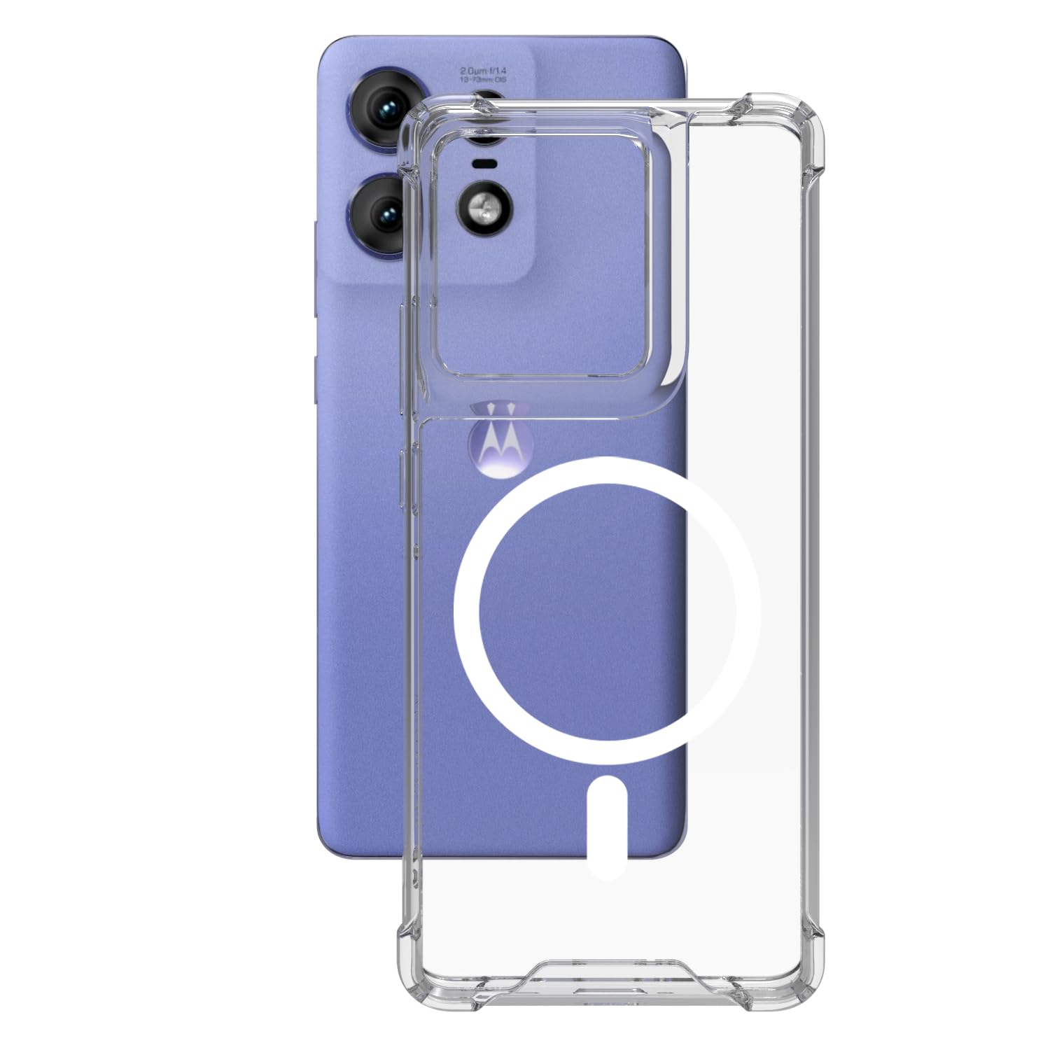 Motorola Edge 50 Pro 5G Back Cover Case | Clear Hybrid - Clear Magnetic