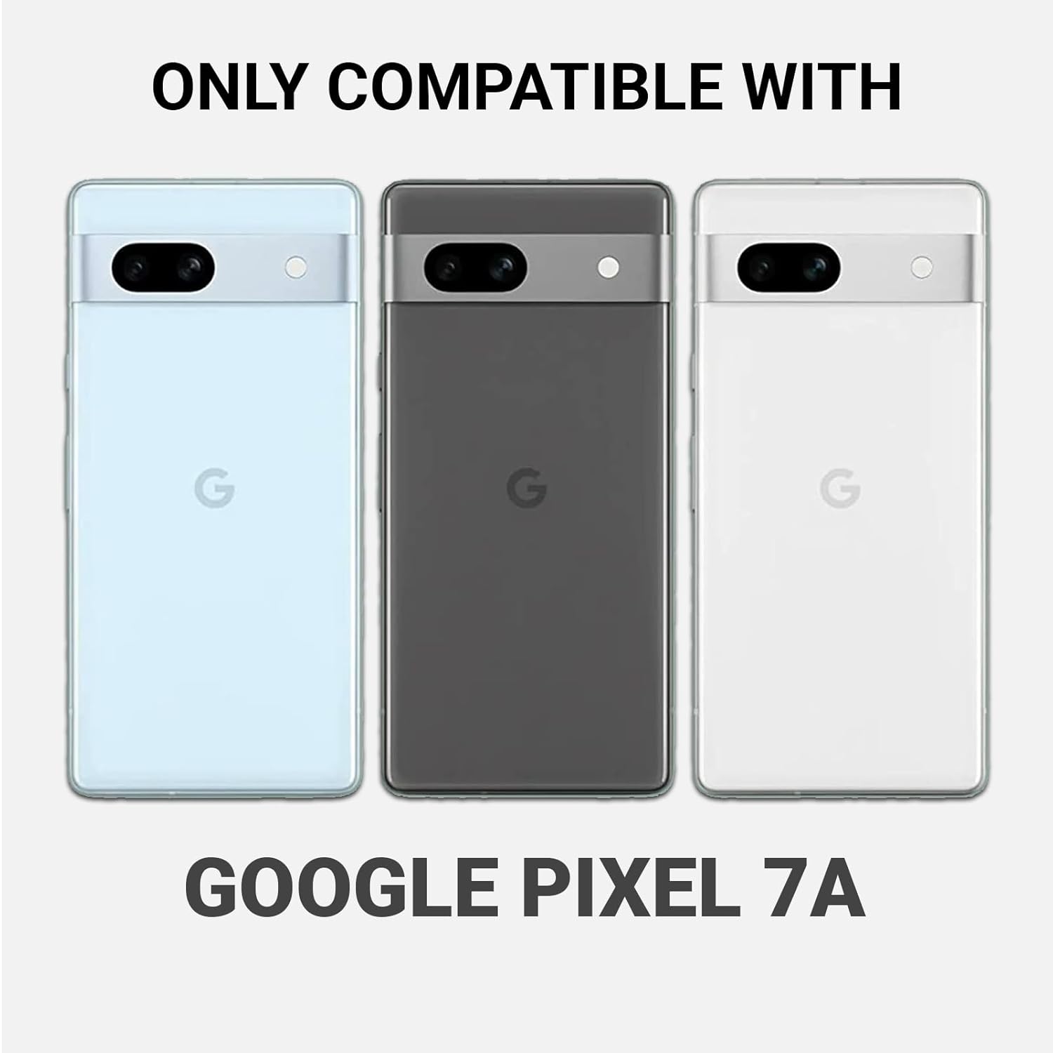 Google Pixel 7A Back Cover Case | Sleek Hybrid - Matte Black Magnetic