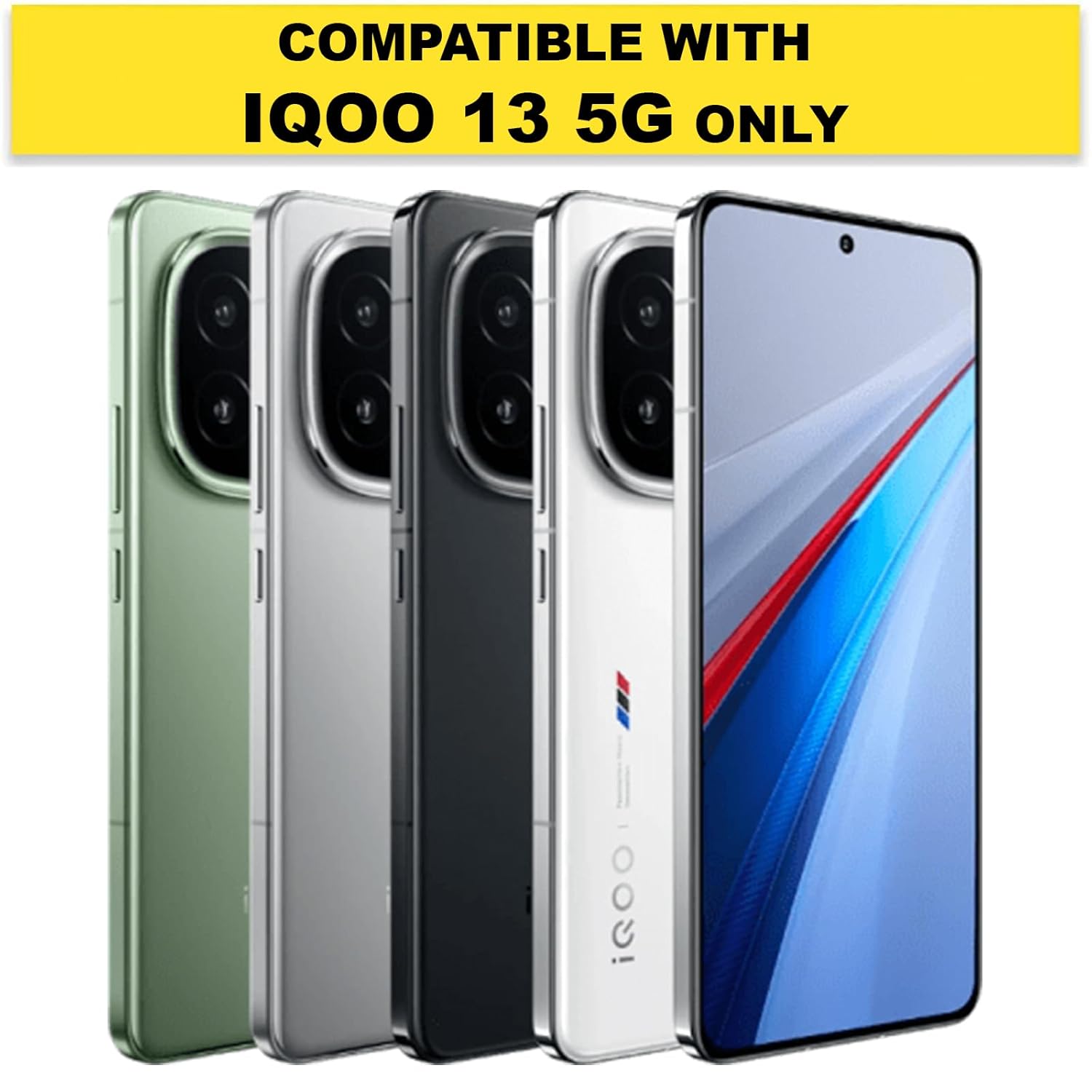iQOO 13 5G Back Cover Case | Sleek Hybrid - Matte Black