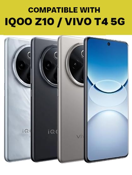 iQOO Z10 5G / Vivo T4 5G Back Cover Case | Sleek Hybrid - Matte Black
