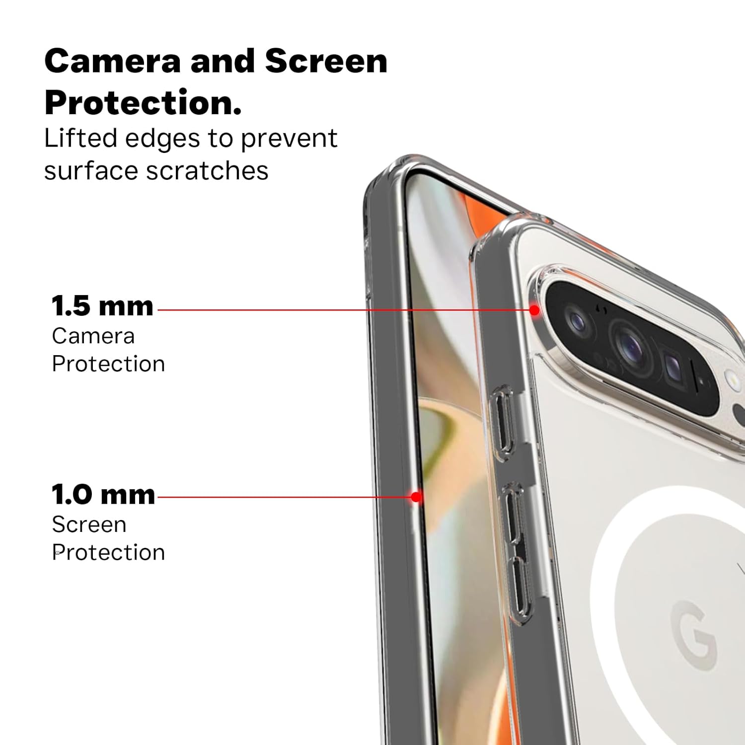 Google Pixel 9 Pro XL Back Cover Case | Clear Hybrid - Clear Magnetic