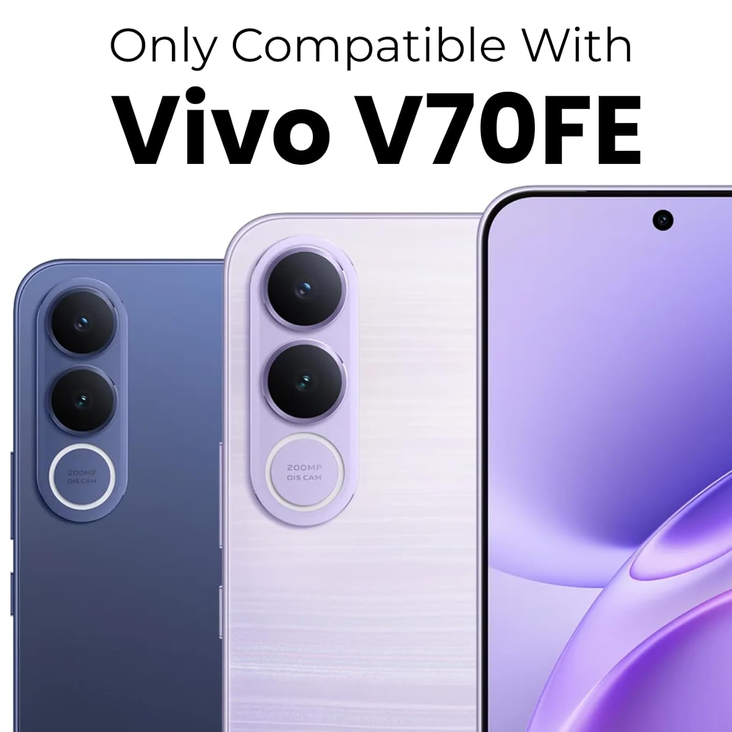 Vivo V70 FE Back Cover Case | Sleek Hybrid - Clear