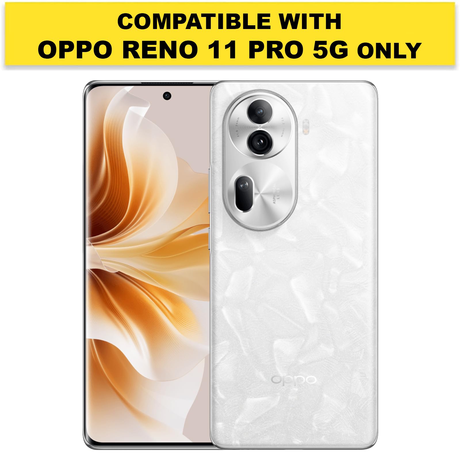 Oppo Reno 11 Pro Back Cover Case | Sleek Hybrid - Clear Black
