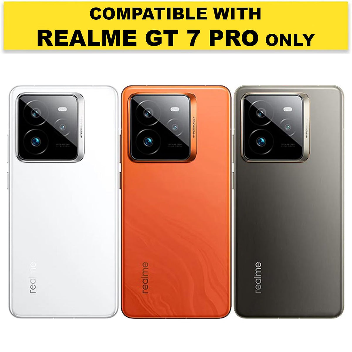 Realme GT 7 Pro 5G Back Cover Case | Sleek Hybrid - Clear Black