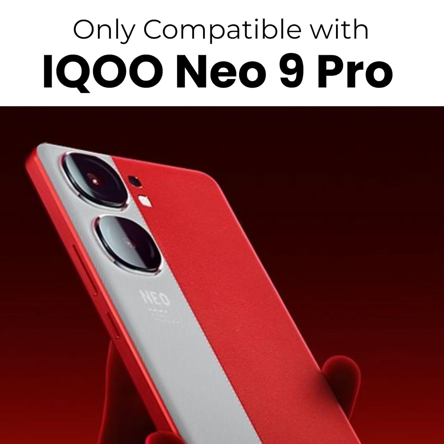 iQOO Neo 9 Pro 5G Ring Stand Back Cover Case | Clear Hybrid - Clear Smoke Magnetic