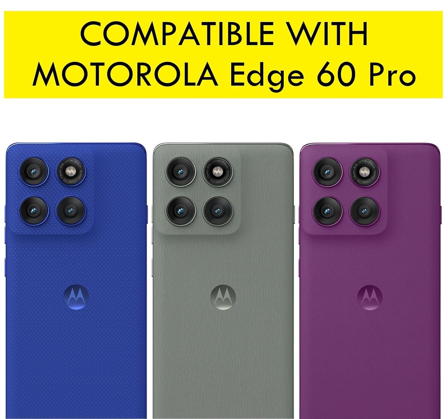Motorola Edge 60 Pro 5G Back Cover Case | Sleek Hybrid - Matte Black Magentic