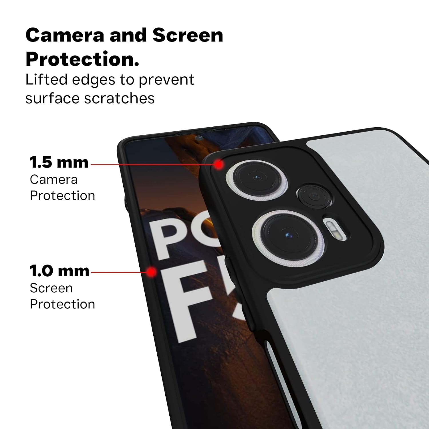 Poco F5 5G Back Cover Case | Sleek Hybrid - Clear Black