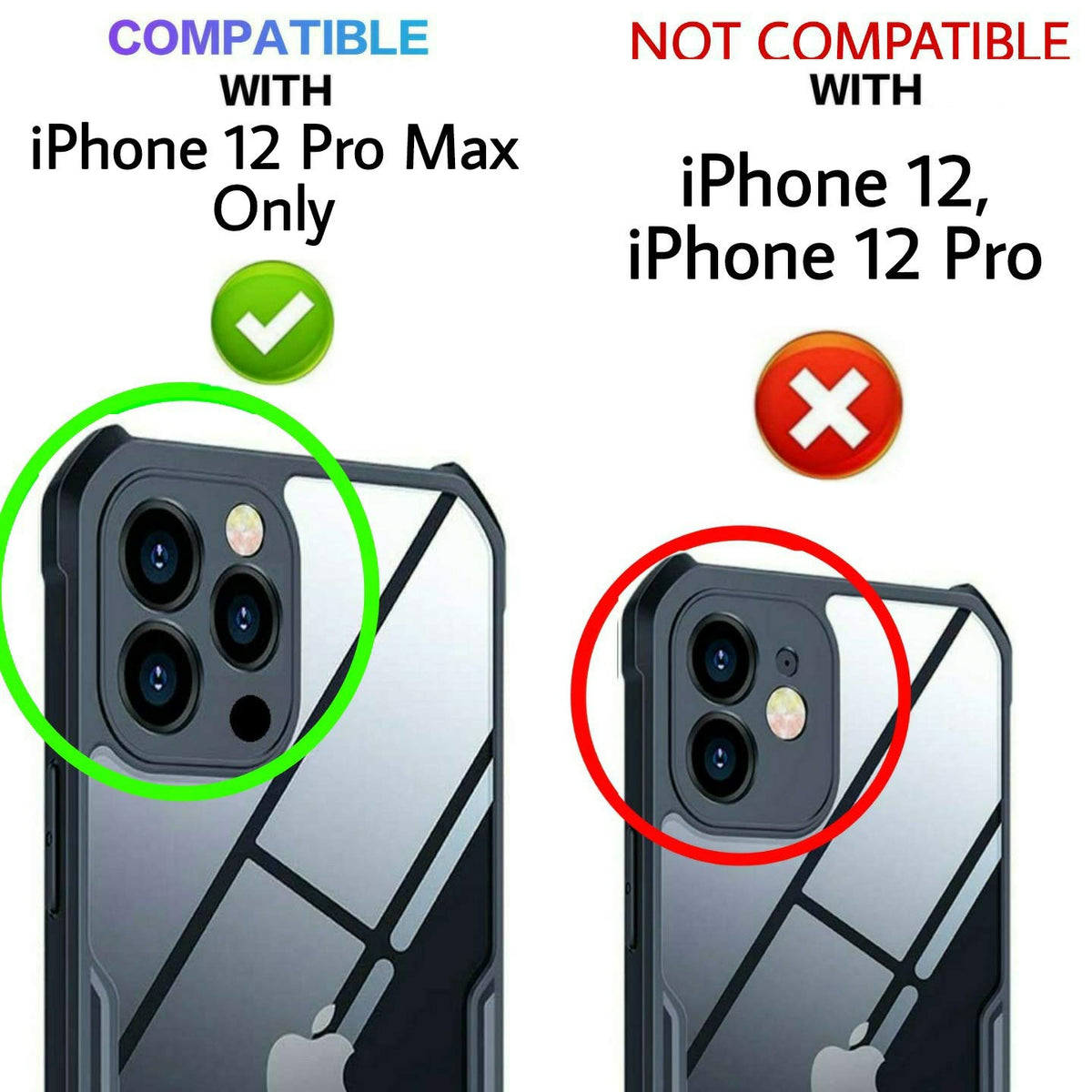 iPhone 12 Pro Max Back Cover Case | Xundd - Black