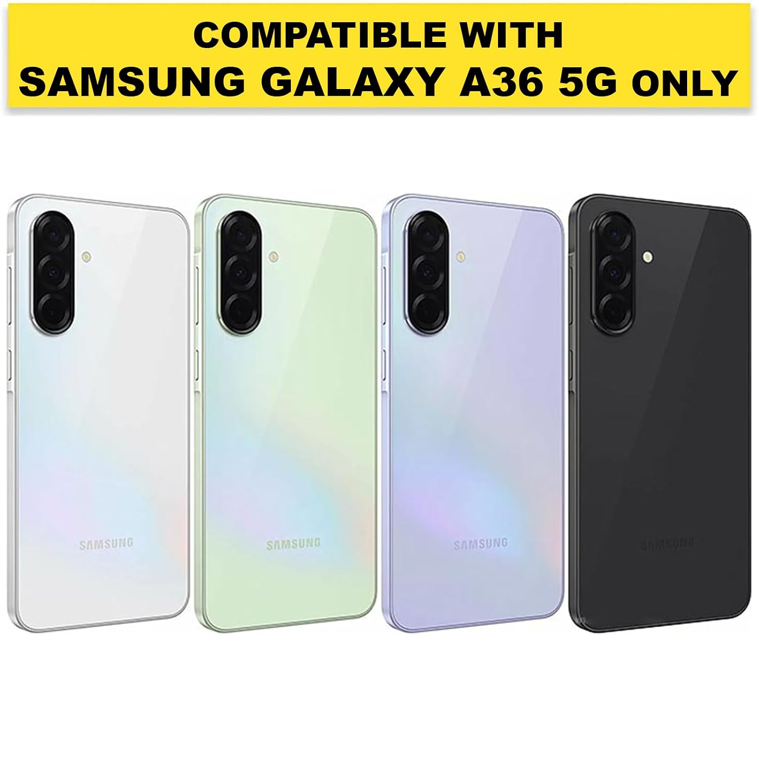 Samsung Galaxy A36 Back Cover Case | Sleek Hybrid - Matte Black Magnetic