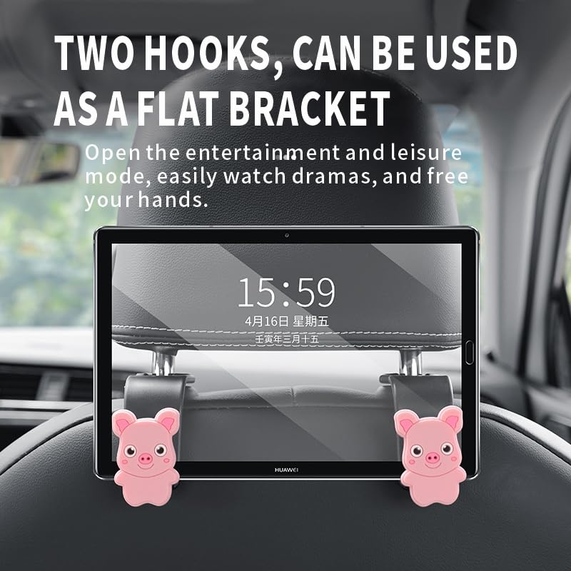 Car Headrest Hooks | Universal Back Seat Hanger for Bags & Accessories - Pack of 2